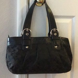 COACH SATCHEL BAG -  Black
